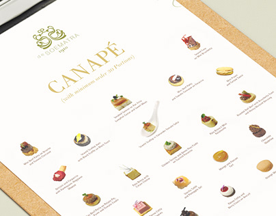 Canapé Print Menu Selection
