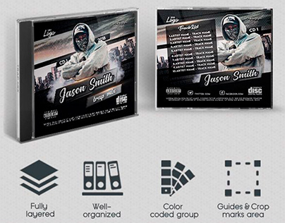 Trap Mix CD Cover PSD Template