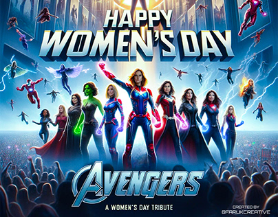 8 Mart Dünya Kadınlar Günü Avengers Concept