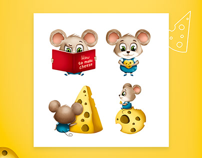 The mouse makes cheese