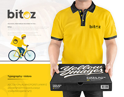bitoz | delicious | bread | food delivery company logo