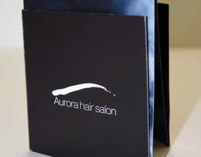 Tri-fold Duo tone hair salon Brochure 2010
