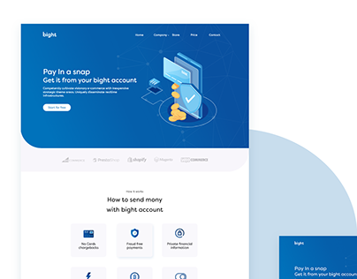 Bight Payment gateway Web site redesign