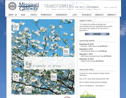 USGBC Missouri Gateway Website: Elements of Green