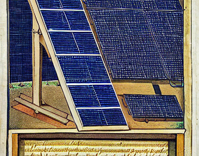 Illuminated photovoltaic manuscripts