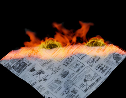 papier en feu