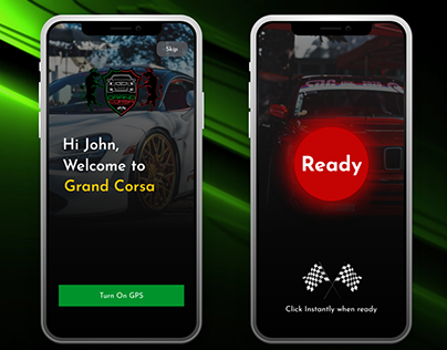Car Drifting, Racing Mobile Application UI Designing