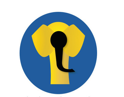 gold elephant - logo
