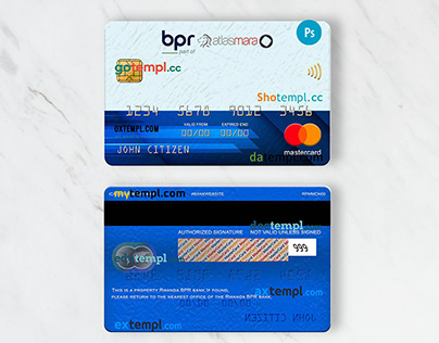 Rwanda BPR bank mastercard template