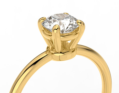 Engagement ring 086 - 3D design and render