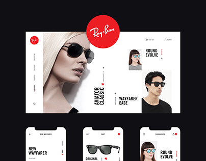 Ray-Ban online shop concept