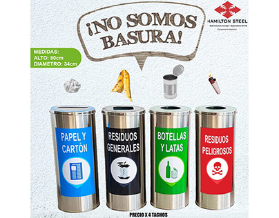 Publicidad Tachos De Reciclaje En Acero Inoxidable