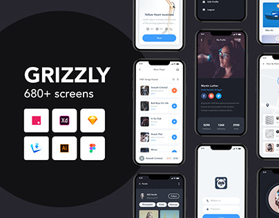 Grizzly | Mobile App Ui KIt