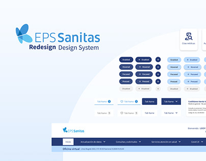 UX Redesign Design System WEB / EPS Sanitas