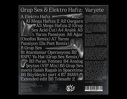 GRUP SES & ELEKTRO HAFIZ - VARYETE (LP COVER DESIGN)