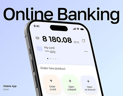Online Banking App. FinTech. UX/UI.