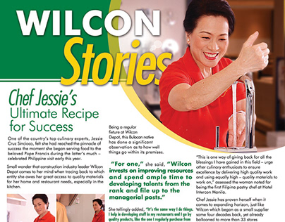 Wilcon Magazine Advertorials