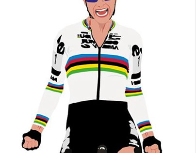 Cycling, goat, cyclocross, illustration, rainbow