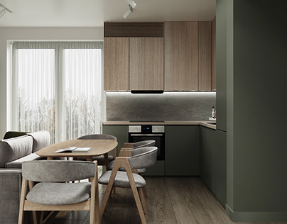 Olive kitchen interior design
