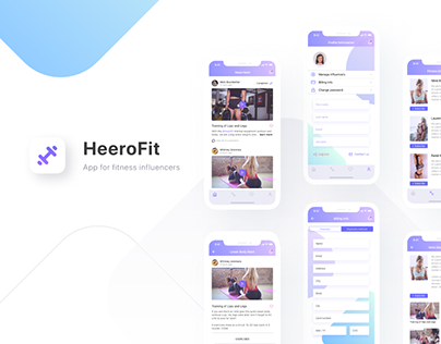 Fitness App Design for iOS & Android phones.
