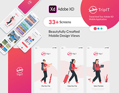TripIt - Travel Adobe XD Mobile Application