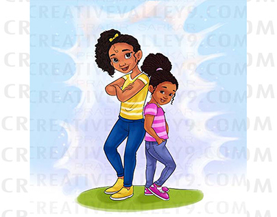 African American children book illustration
