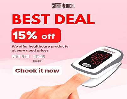 Get 15% off on Santamedical Fingertip Pulse Oximeter