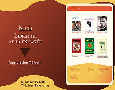 UI design Librairie app Version Tablette