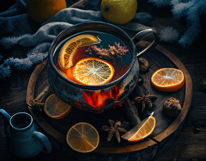 Hot tea and cold winter