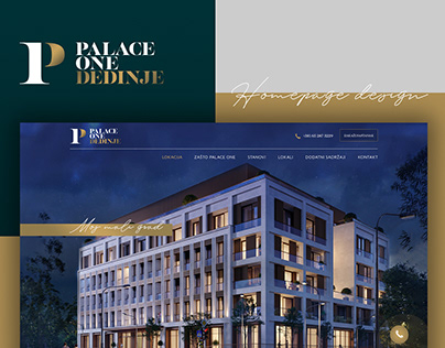 Palace One Dedinje homepage design