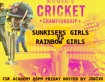 Poster Design for a Cricket Tournament