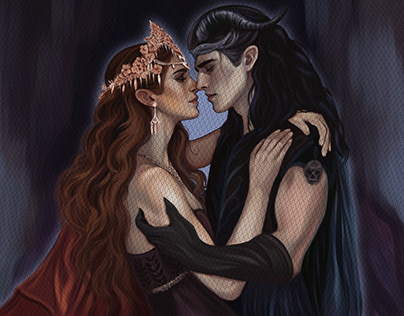 Hades and Persephone art for book shop