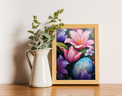 Set Of Easter Themed Wall Photo Frame for Home Decor