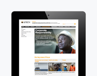 Afren plc Corporate website