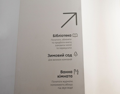 Signage system | “Chasopys” creative space, Kyiv