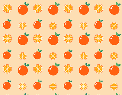 Bright oranges seamless pattern vector.