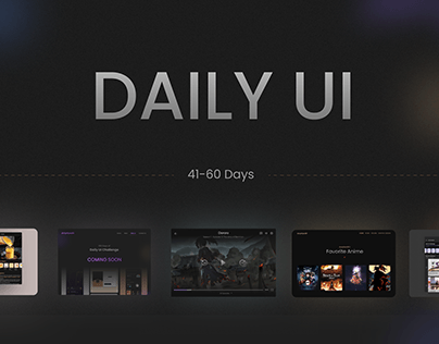 100 Days of Daily UI - Day 41-60