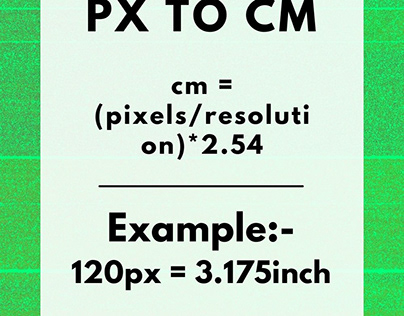 Pixels to centimeter