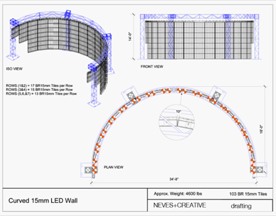 Curved Lo-Res LED Wall - Las Vegas