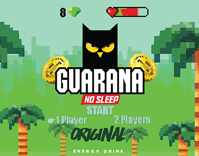 Guarana energy drink can label design