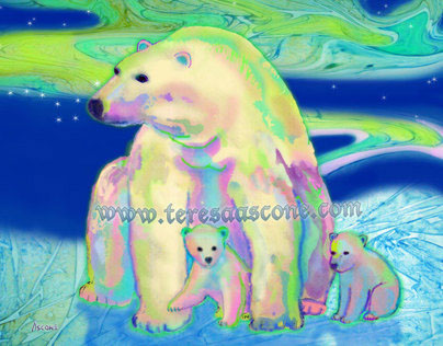Creatures of the Wild - Polar Bear Aurora