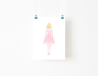 Affiche - Barbie | Robe rose