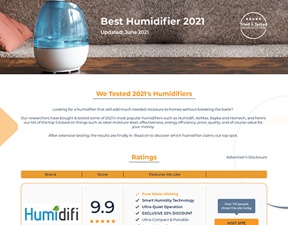 Consumer Trusted Ratings Website UI Design