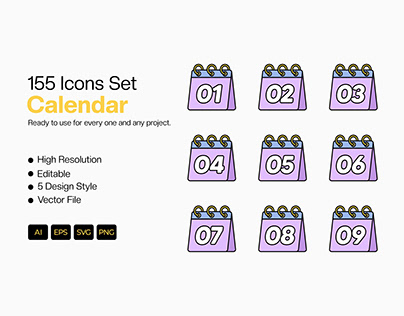 Calendar Icons Set