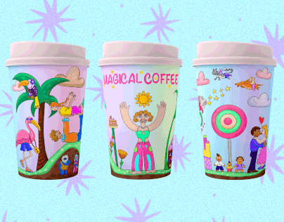 Coffee cup design and illustration