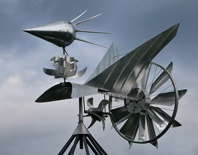 Wind Powered Kinetic Sculpture [video]