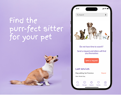 Pet booking app design