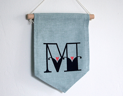 Hearty Bodoni Initials Banner