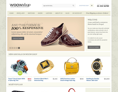 WoowShop - eCommerce Drupal Theme Design.