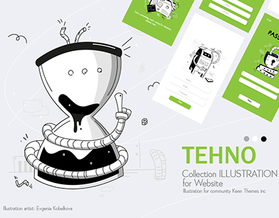 "TEHNO" Collection of web illustrations